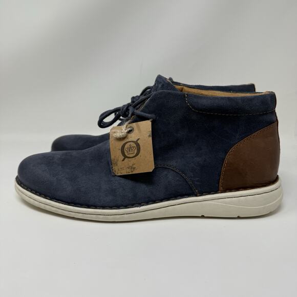 Born Theo Men’s Chukka Boots Size 10.5 Navy Blue Leather Casual Comfort Lace Up main image 8